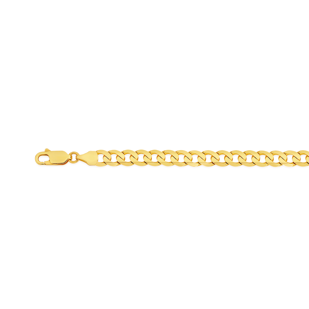 9ct gold 55cm solid deals curb chain