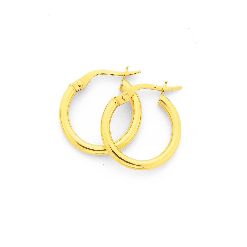 Rose gold clearance hoop earrings prouds