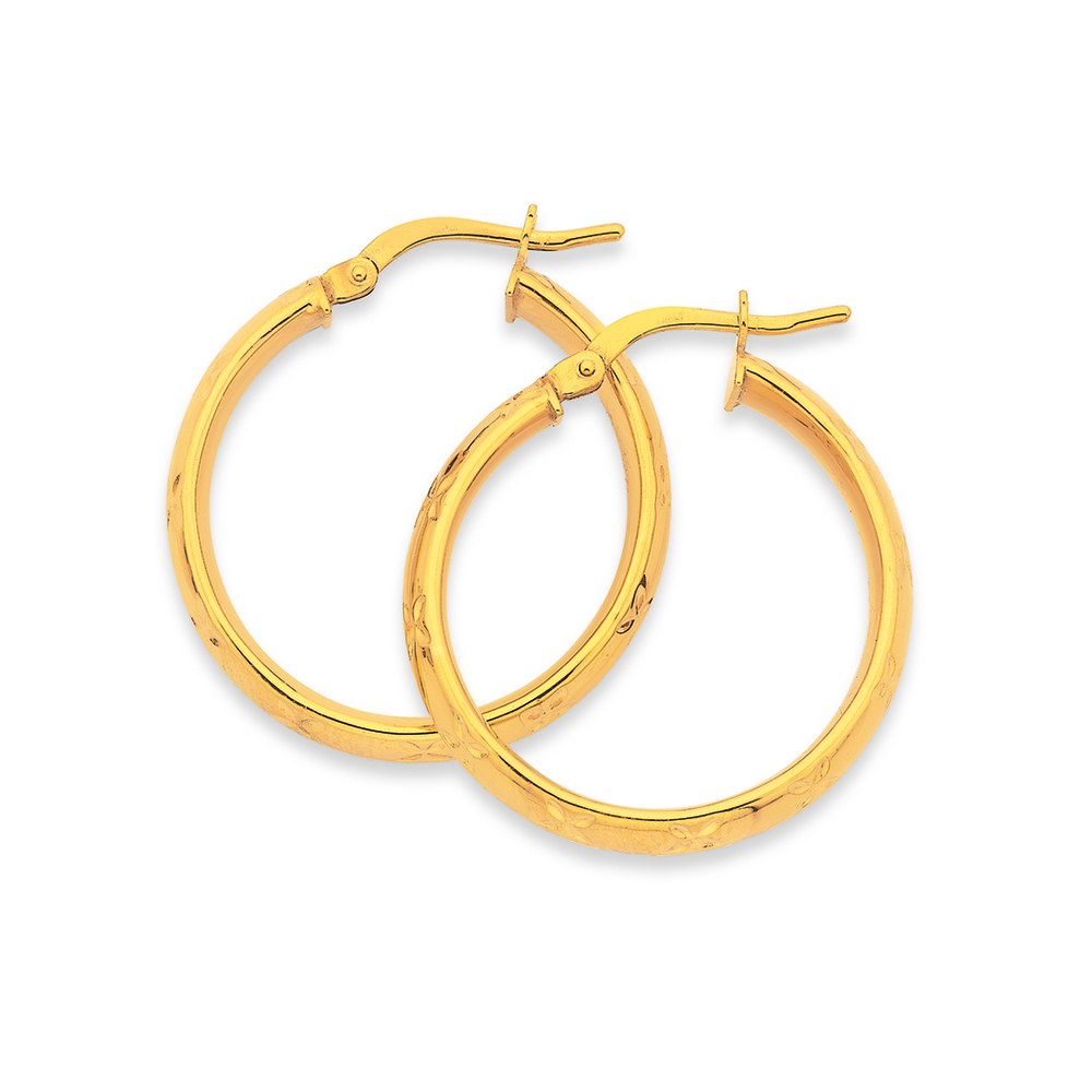 925 Sterling Silver With Gold Plated Simplistic Twist Round Hoop Earrings -  1000040124