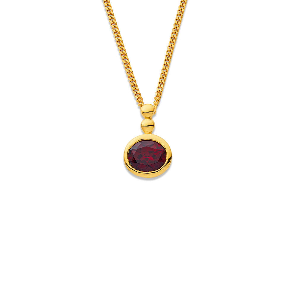 Garnet hot sale pendant gold