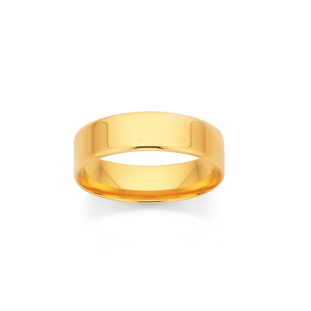 Mens plain on sale wedding band