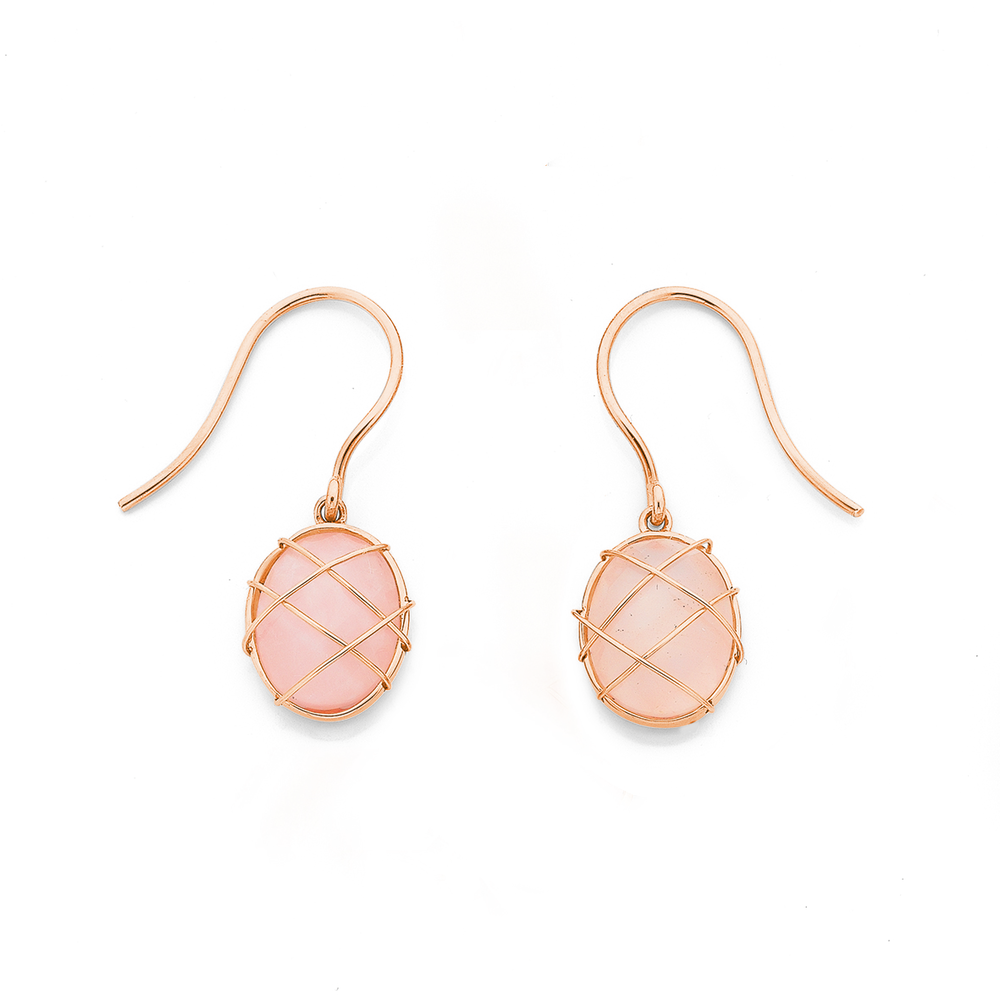 Rose gold rose on sale quartz earrings