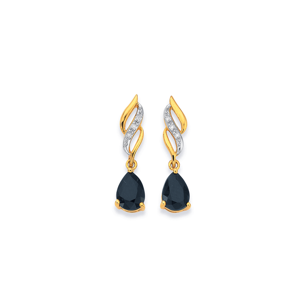 Blue Sapphire Natural Diamond Earrings ~ caratcafe – CaratCafeInd