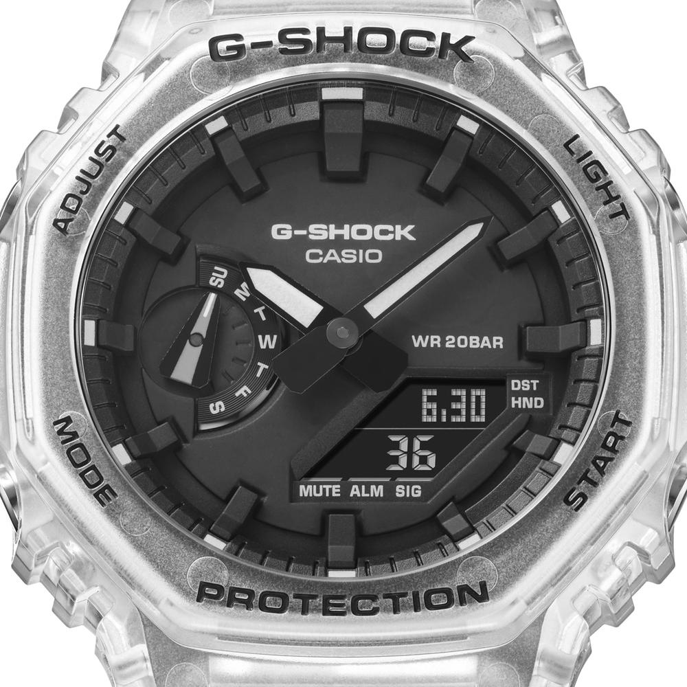 casio g shock transparent watch