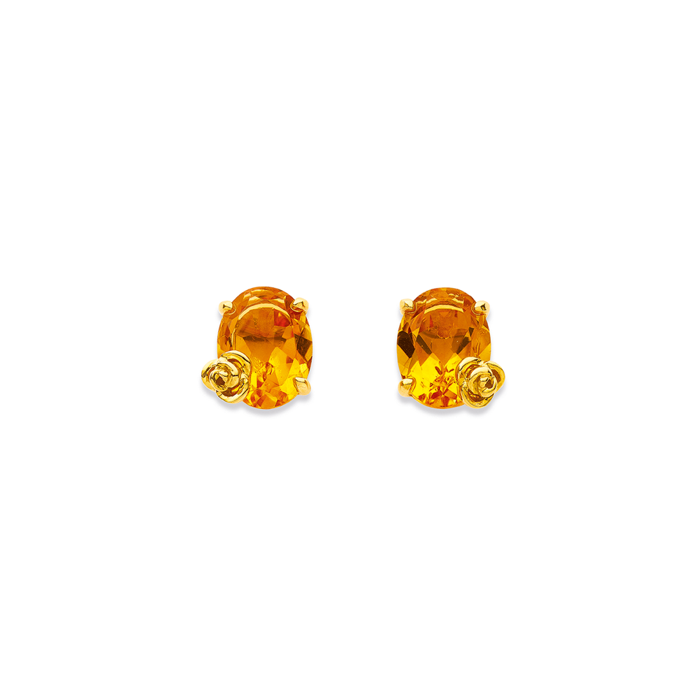 Sterling Silver Oval Citrine Stud Earrings – Shiels Jewellers