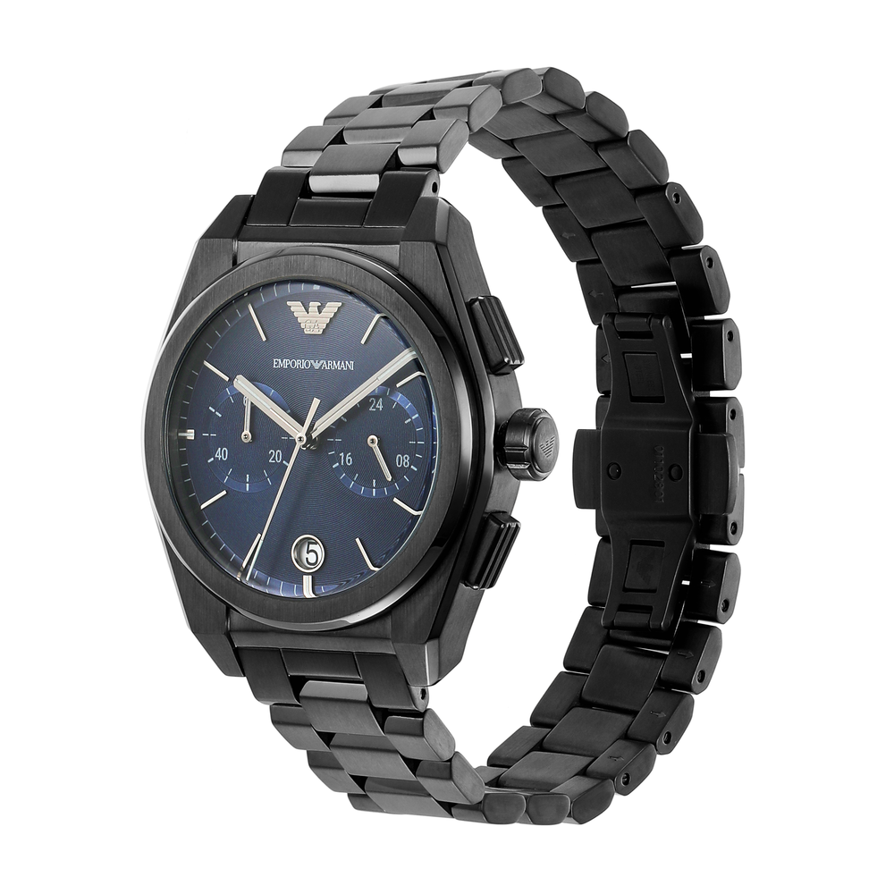 Emporio armani blue chronograph on sale watch