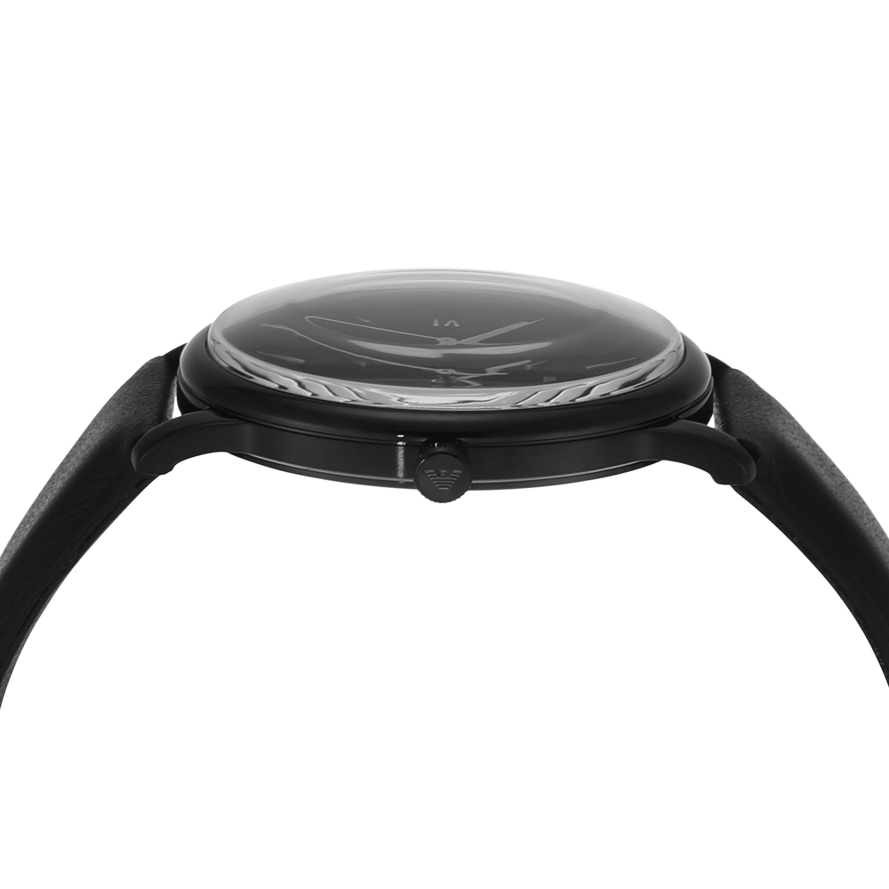 Emporio armani matte black on sale watch