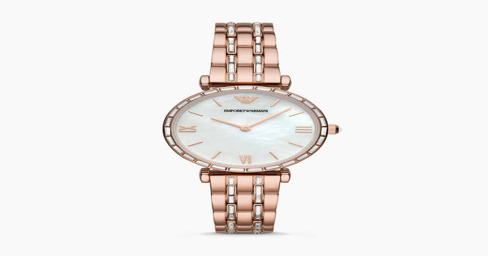 Emporio Armani Rose Gold-tone Analogue Watch in Rose | Stewart Dawsons