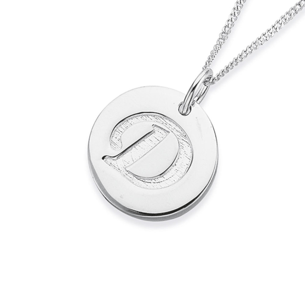 D initial deals necklace silver