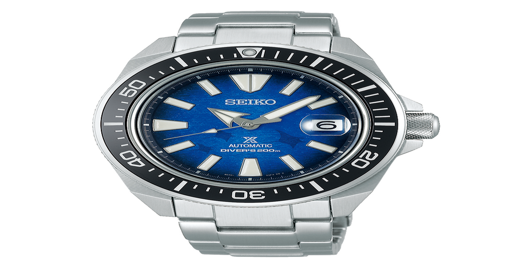 Seiko Prospex Blue Dial Watch in Silver | Stewart Dawsons