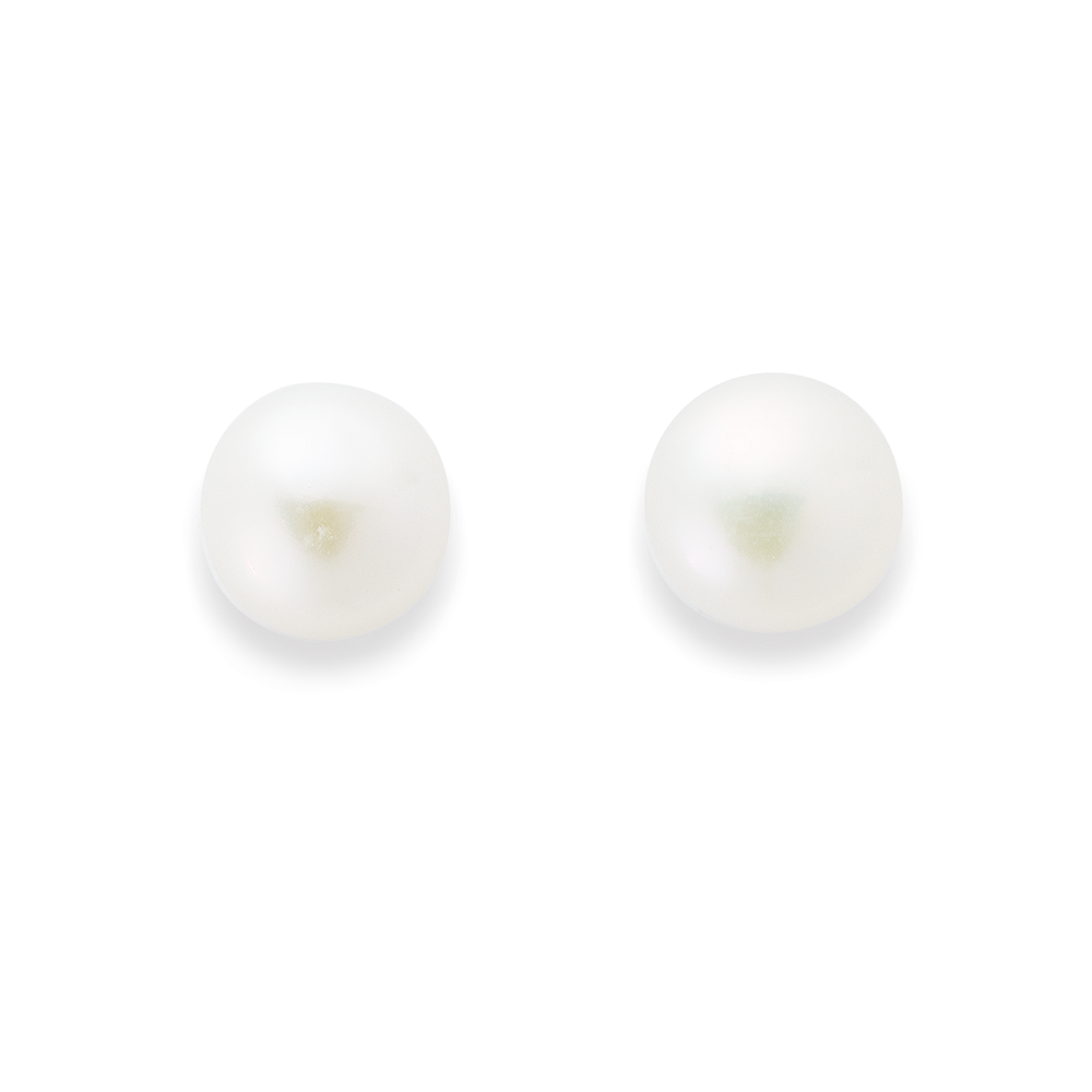 New Tiny 6mm Silver White sale Freshwater Pearl Stud Earrings